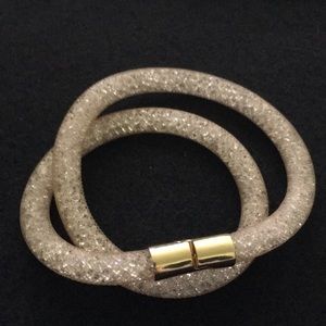Swarovski Stardust Gold Double Wrap Bracelet